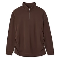 Chandail en molleton à manches longues avec fermeture éclair 1/4 Paisley Sky Maternité Tailles P-TTG