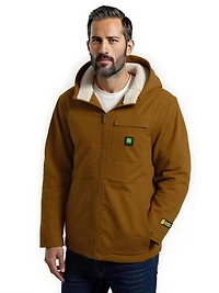 John Deere Veste à capuche en sherpa Stretch Duck