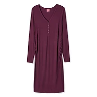 Robe mi-longue d’allaitement avec col henley Paisley Sky Maternit