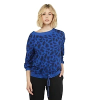 MEXX Women’s printed baby French terry scoop neck top