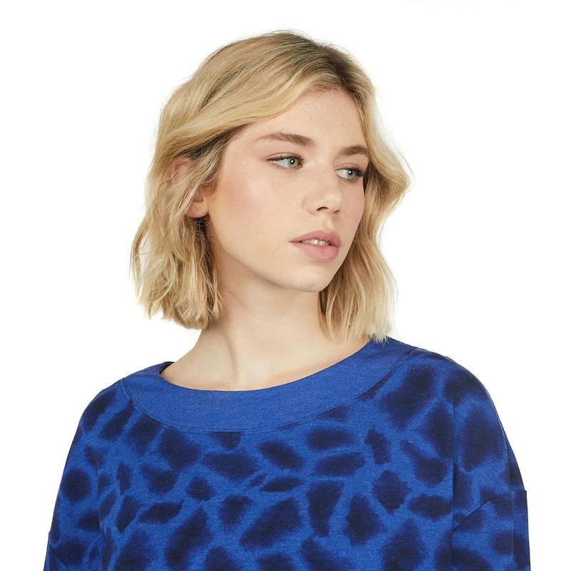 MEXX Women’s printed baby French terry scoop neck top