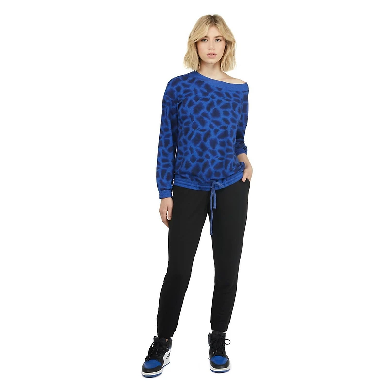 MEXX Women’s printed baby French terry scoop neck top