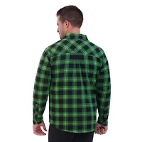 John Deere Flannel Plaid Quilted Shirt Jacket