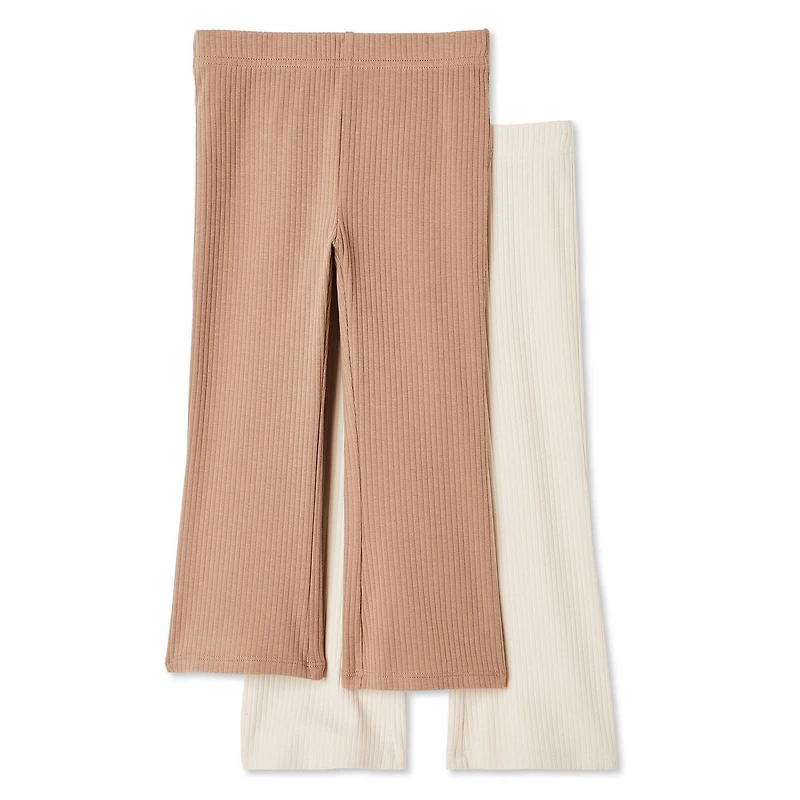 Lot de 2 leggings à jambe évasée George pour petites filles Tailles 2T-5T