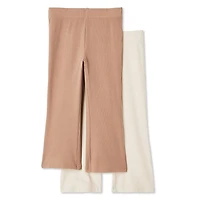 Lot de 2 leggings à jambe évasée George pour petites filles Tailles 2T-5T