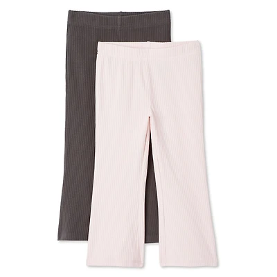 Lot de 2 leggings à jambe évasée George pour petites filles Tailles 2T-5T