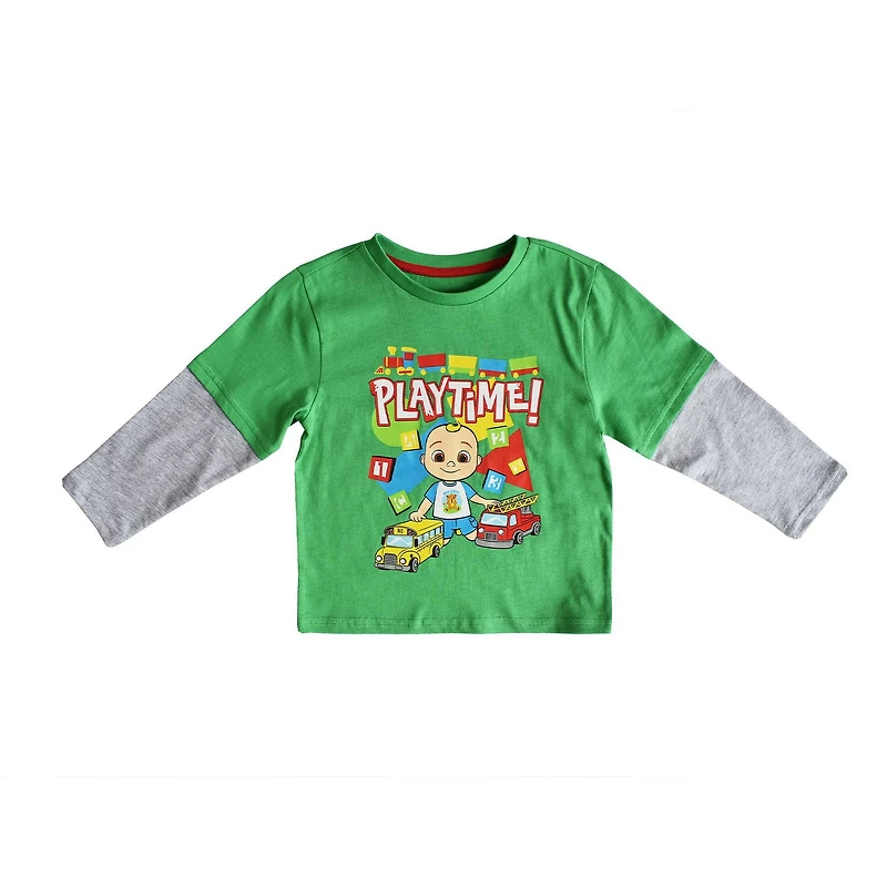 Haut tendance à manches longues Cocomelon Playtime ABC pour tout-petits garçons