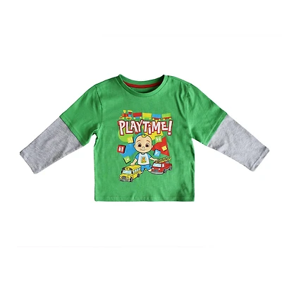 Haut tendance à manches longues Cocomelon Playtime ABC pour tout-petits garçons