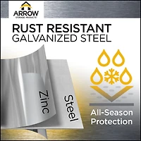 Abri de rangement en acier Arrow Classic 6 x 5 pi Charcoal