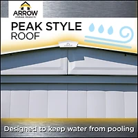 Arrow Classic Steel Storage Shed, 6x5, Charcoal