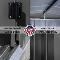 Arrow Classic Steel Storage Shed, 6x5, Charcoal