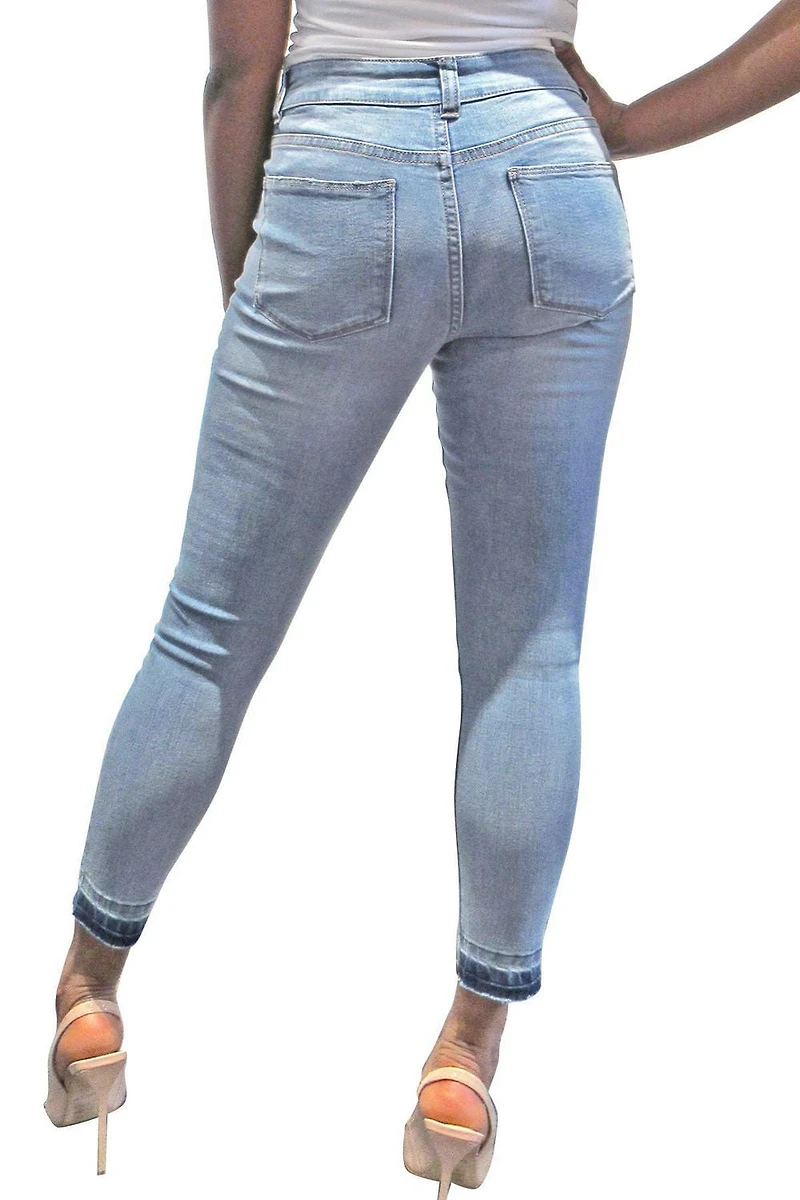 NO LOGO ™ Women Distressed Skinny Jeans | Medium Blue