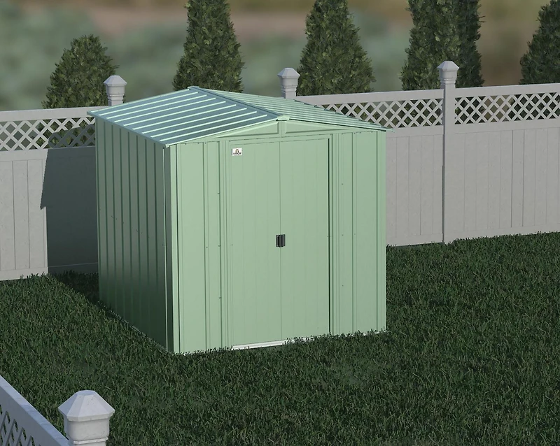Arrow Classic Steel Storage Shed, 6x7, Sage Green