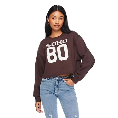 No Boundaries Women's Cropped Fleece Popover