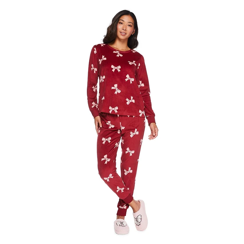George Women's Velour Pajama 2-Piece Set