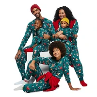 Pyjamas avec imrpimé du père Noël George pour toute la famille