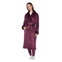 Robe de chambre à col en similifourrure George pour femmes