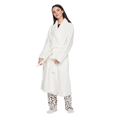 George Women's Long Faux Fur Collar Robe