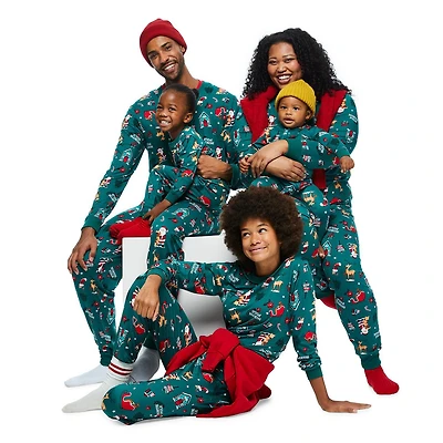 Pyjamas avec imrpimé du père Noël George pour toute la famille