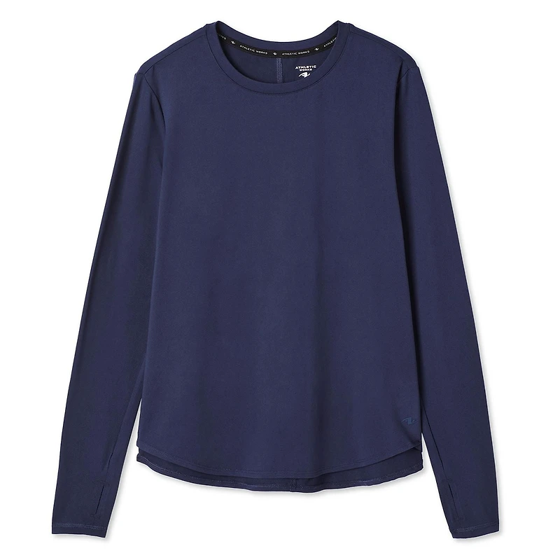 Athletic Works Women's Long Sleeve Tee, Sizes XS-XXL