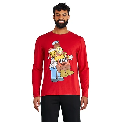 Haut à manches longues The Simpsons pour hommes Tailles P-TG