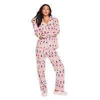 George Women's Notch Collar Pajama 2-Piece Set
