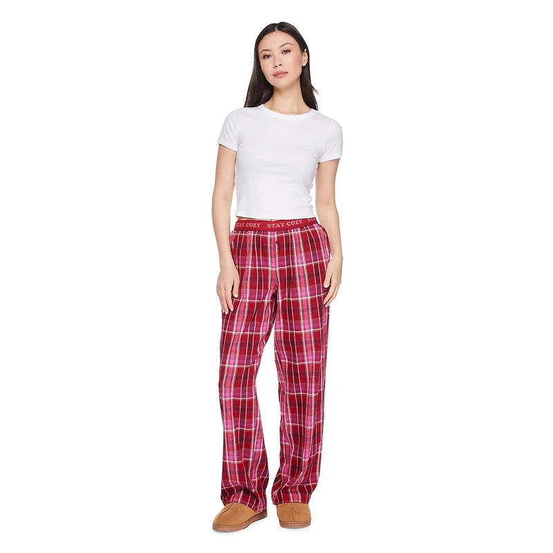 Pantalon de pyjama en flanelle No Boundaries pour femmes Tailles TP–TTG