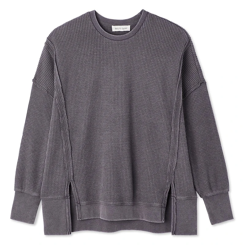 Wild Skye Women's Long Sleeve Waffle Top