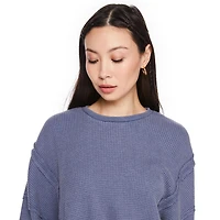 Haut à manches longues en tricot gaufré Wild Skye pour femmes Tailles TP–TG