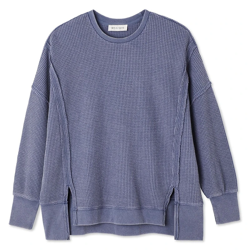 Haut à manches longues en tricot gaufré Wild Skye pour femmes Tailles TP–TG