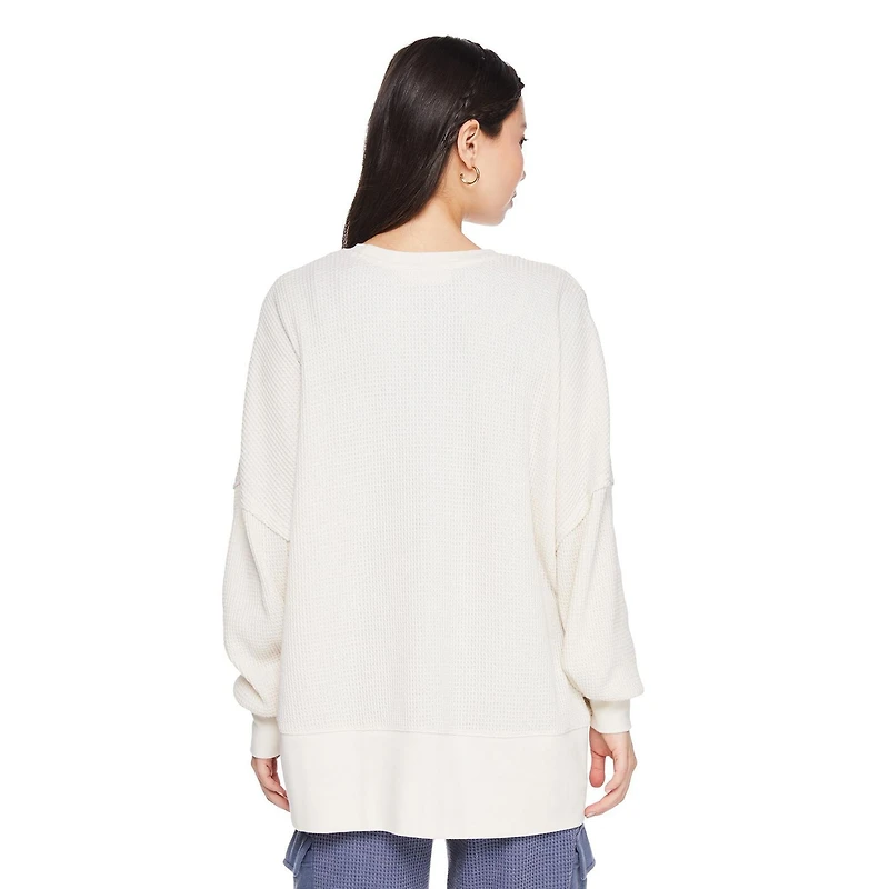 Haut à manches longues en tricot gaufré Wild Skye pour femmes Tailles TP–TG