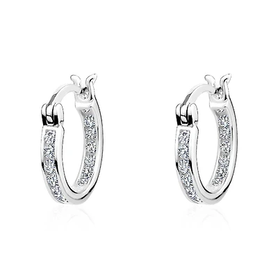 Luxury Designs Cerceaux Zircone Cubique en Argent