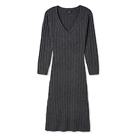 Robe en tricot côtelé à encolure V George pour femmes