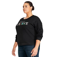 George Plus Women's Christmas Light-Up Fleece Sweatshirt