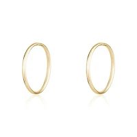 Luxury Designs 14K Yellow Gold 10mm Hoop Earring
