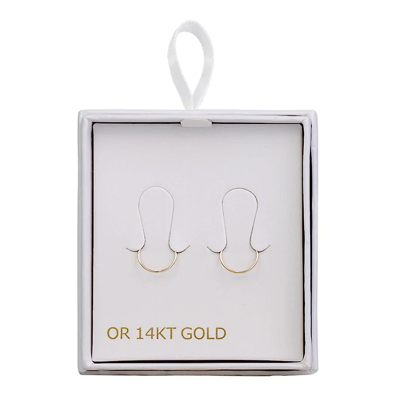 Luxury Design Cerceaux de 10 mm en or jaunes 14 carats