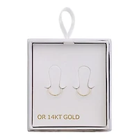 Luxury Designs 14K Yellow Gold 10mm Hoop Earring