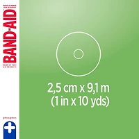 Ruban en papier sans douleur de marque Band-Aid, idéal pour fixer les pansements de gaze aux plaies, non irritant, 2,5 cm x 9,1 m 2,5 cm x 9,1 m