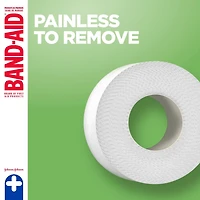 Ruban en papier sans douleur de marque Band-Aid, idéal pour fixer les pansements de gaze aux plaies, non irritant, 2,5 cm x 9,1 m 2,5 cm x 9,1 m