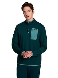 Men's Reebok Freedom Mock Neck Snap Pullover, Tailles S-XL