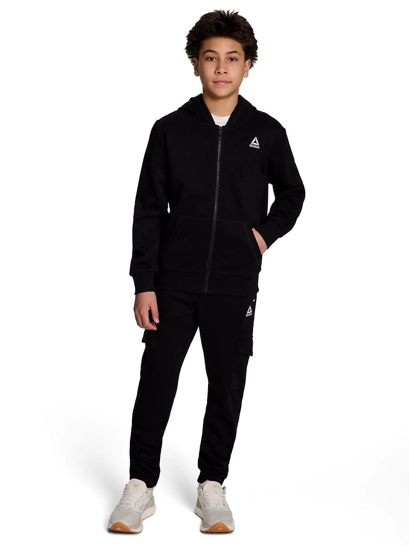 Reebok sweat à capuche zippé game day pour garçon Tailles 4/5-18