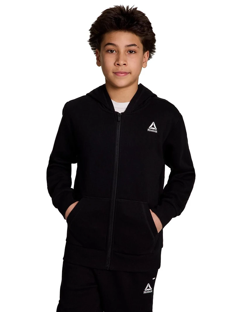 Reebok sweat à capuche zippé game day pour garçon Tailles 4/5-18