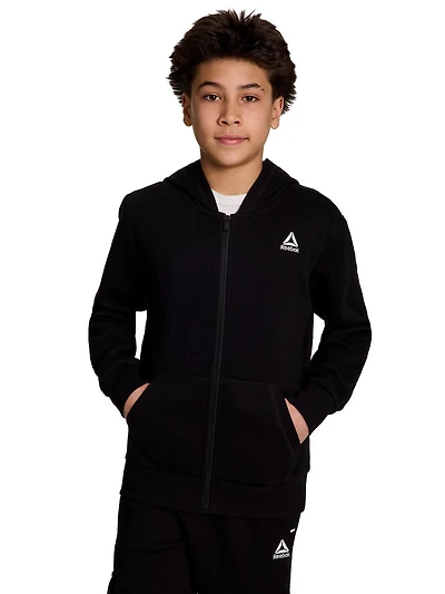 Reebok sweat à capuche zippé game day pour garçon Tailles 4/5-18