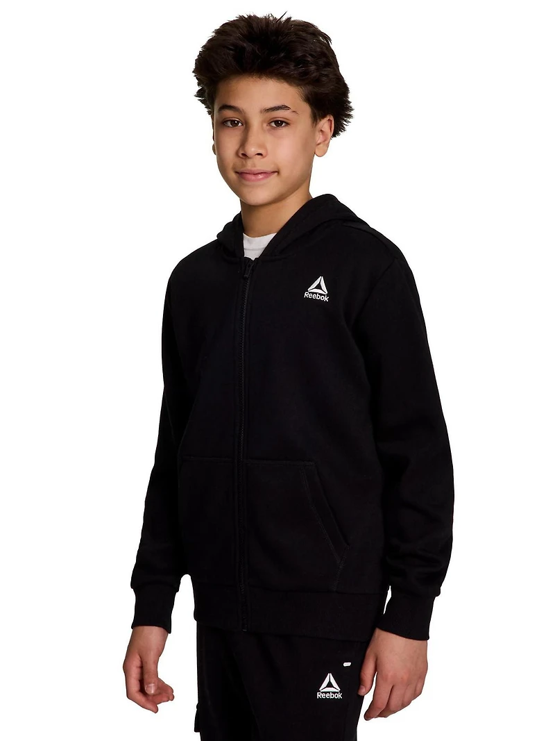 Reebok sweat à capuche zippé game day pour garçon Tailles 4/5-18