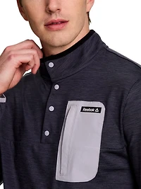 Men's Reebok Freedom Mock Neck Snap Pullover, Tailles S-XL