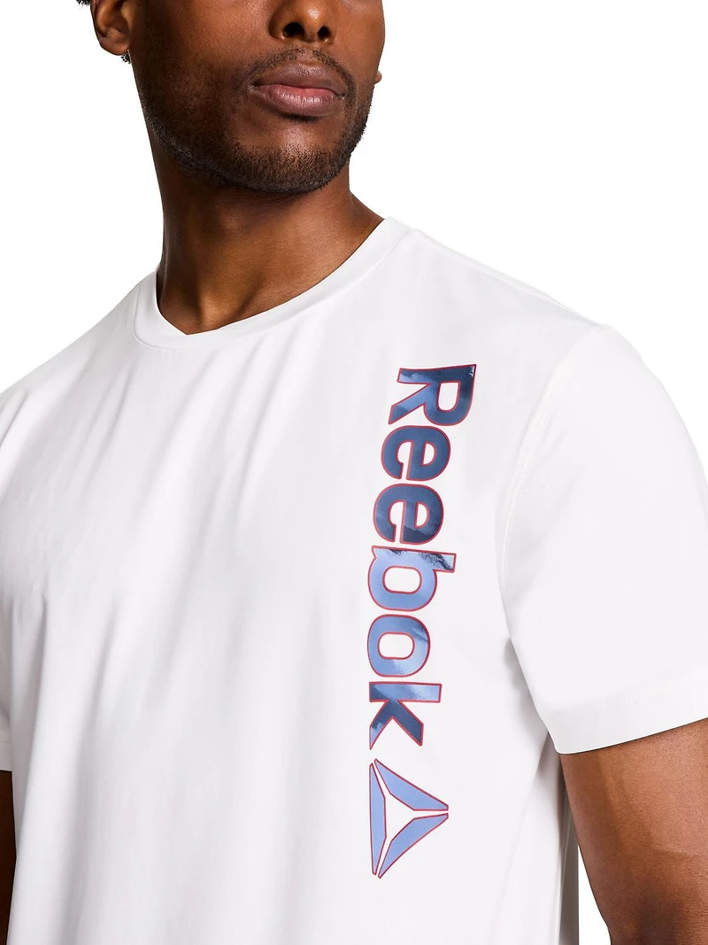 Men's Reebok Angled Vertical Graphic Tee, Sizes S-XL