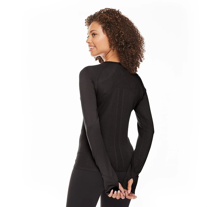 Athletic Works Women's Long Sleeve Seamless Tee
