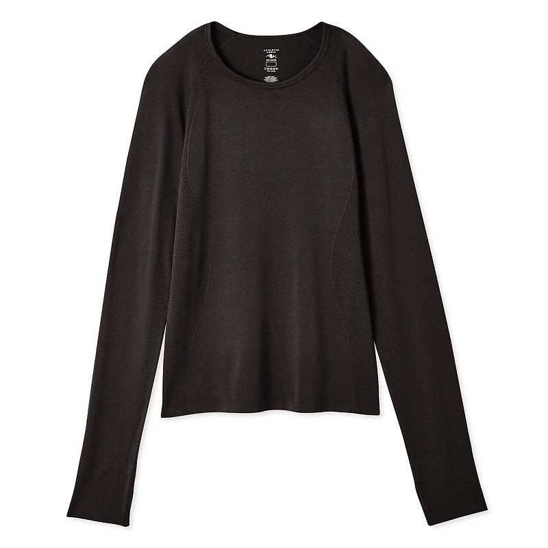 Athletic Works Women's Long Sleeve Seamless Tee