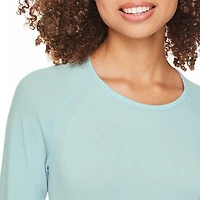 T-shirt sans coutures à manches longues Athletic Works pour femmes