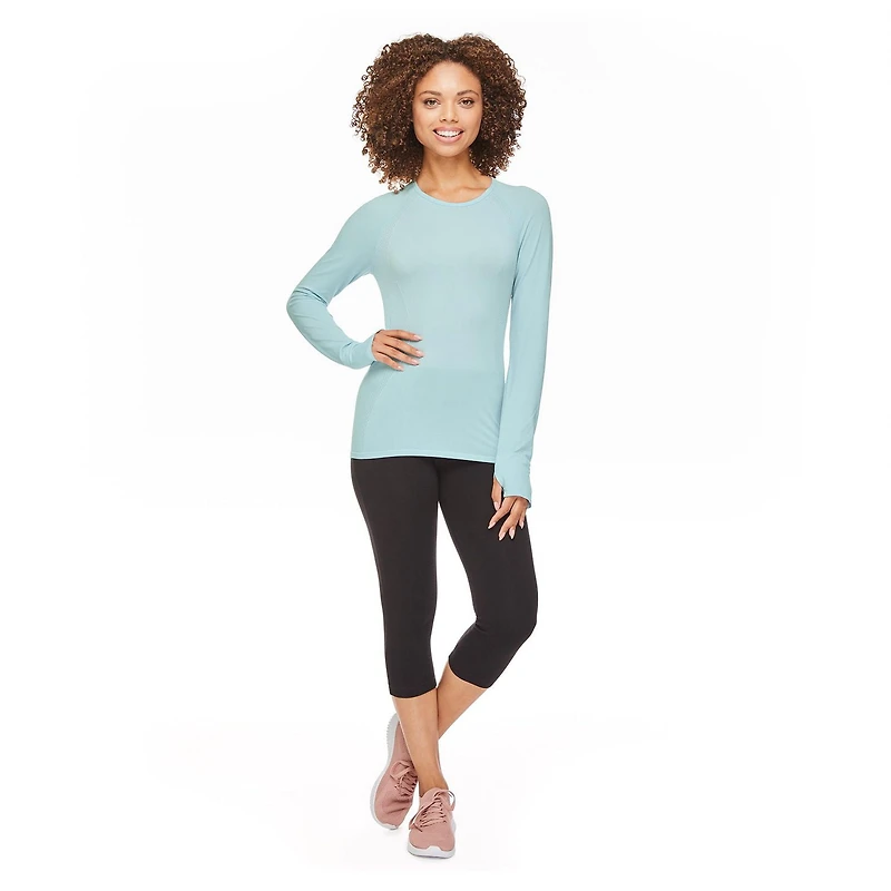 Athletic Works Women's Long Sleeve Seamless Tee